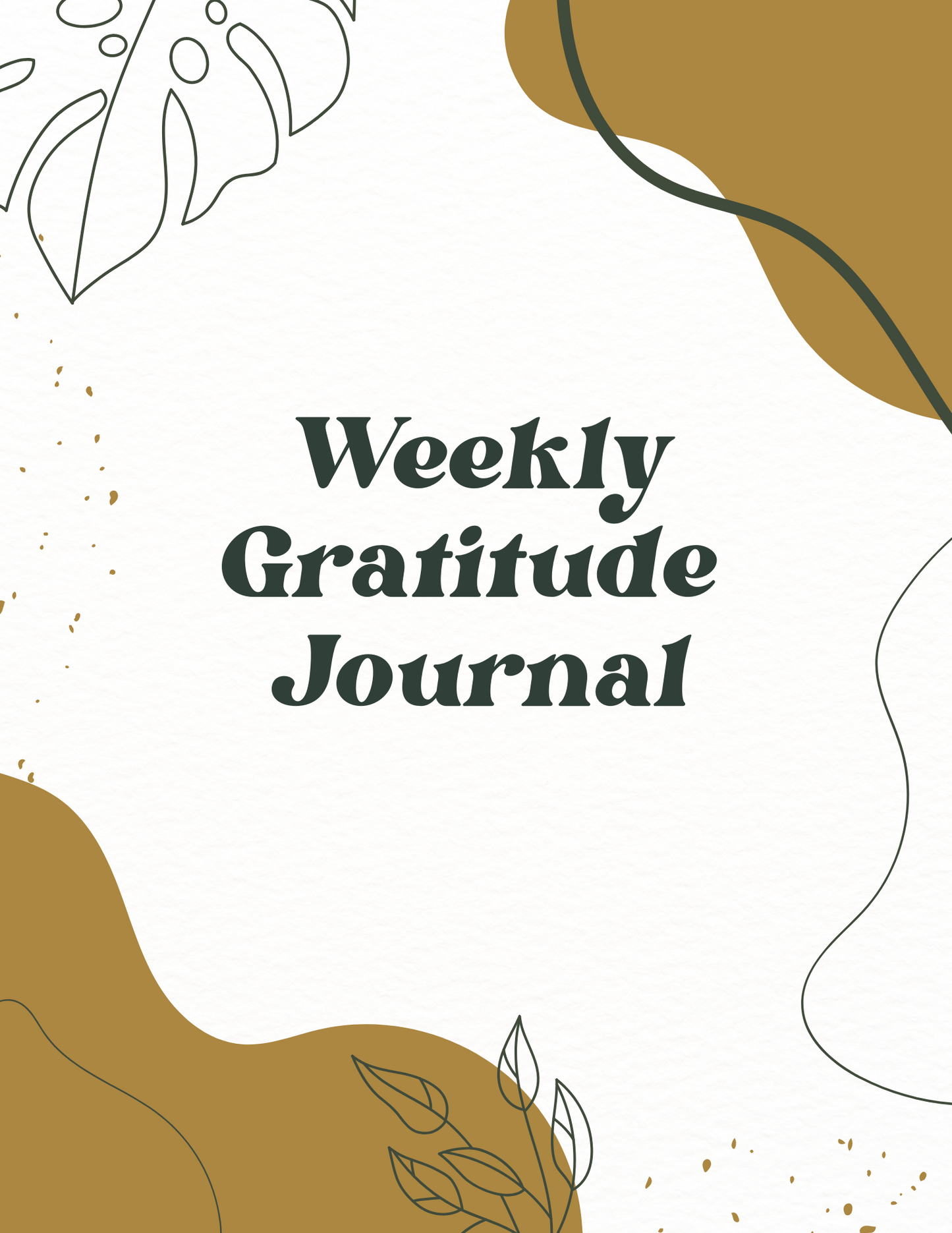 Weekly Gratitude Journal