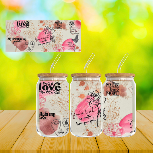 Self-Love Glass Cans